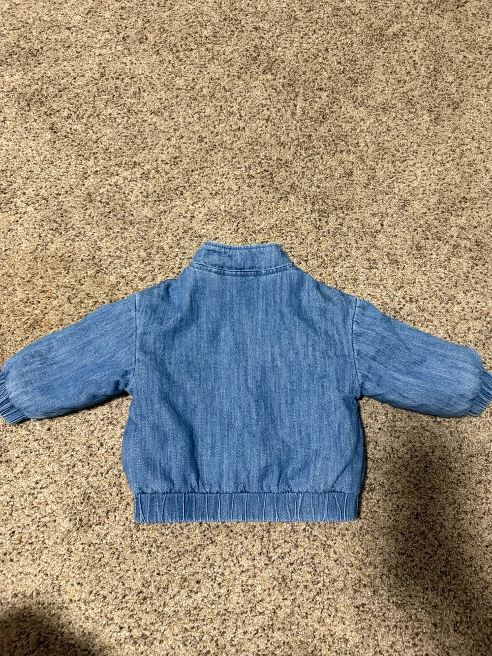 Old Navy Girls' Denim Blue Butterfly Zip Jacket